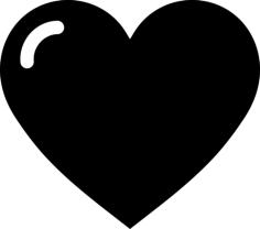 Loving Heart Shape Line Art Svg Vector, Free Vectors File